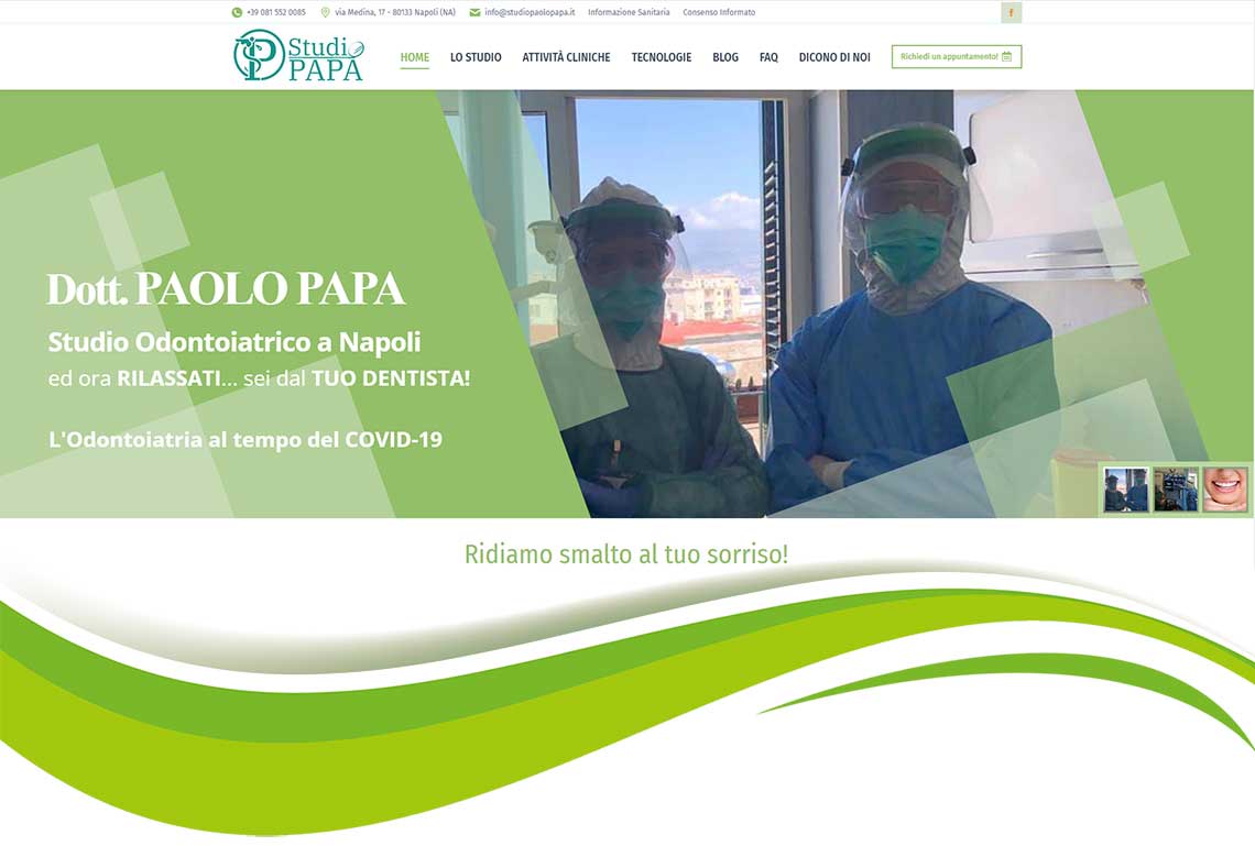 studiopaolopapa.it: analisi del sito web dello Studio Odontoiatrico del Dott. Paolo Papa